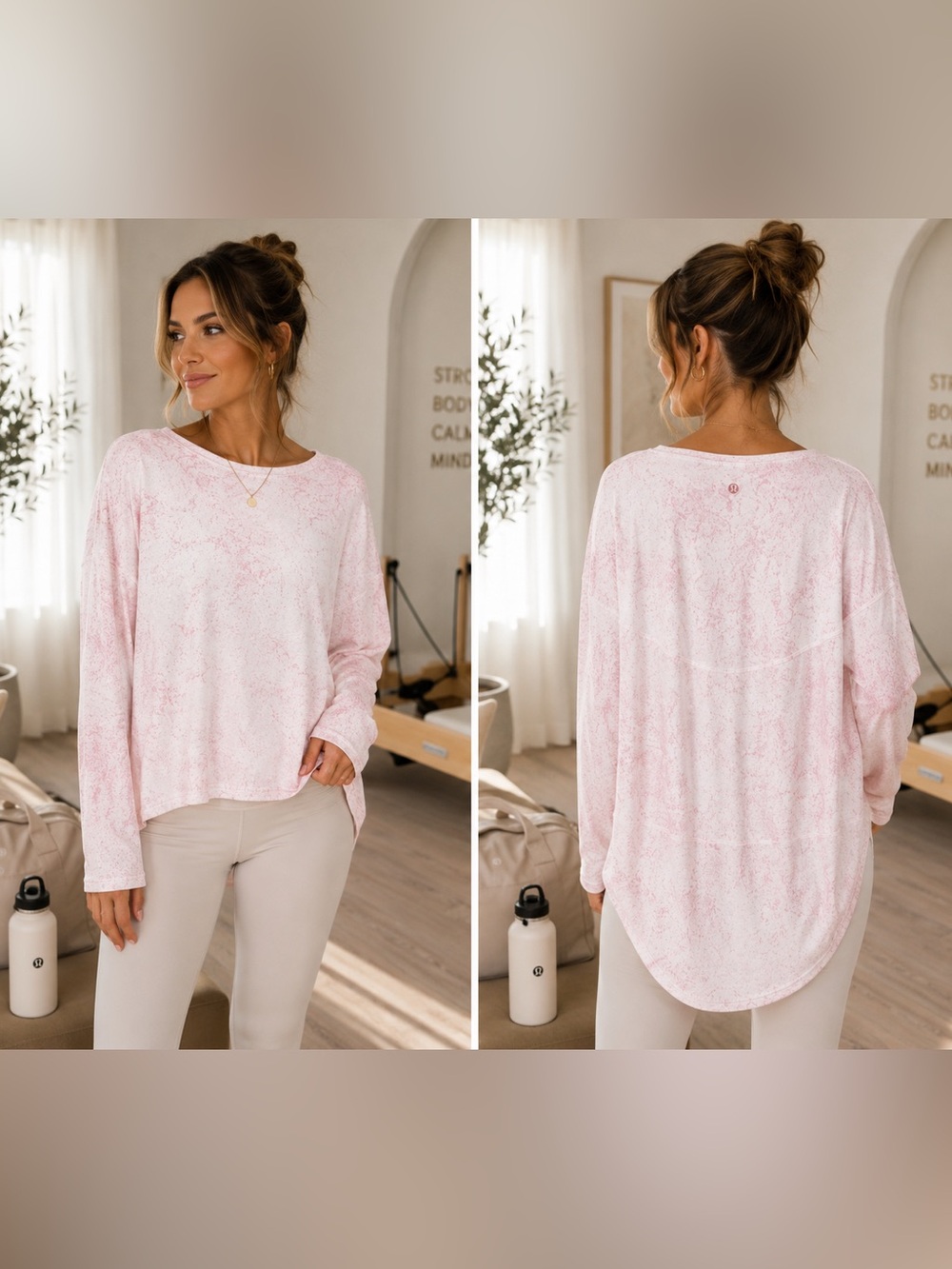 Lululemon Back In Action Vitasea Shirt Vitasea Cirrus Wash Pink Peony Top 14